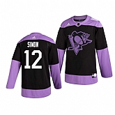 Penguins 12 Dominik Simon Black Purple Hockey Fights Cancer Adidas Jersey Dzhi,baseball caps,new era cap wholesale,wholesale hats